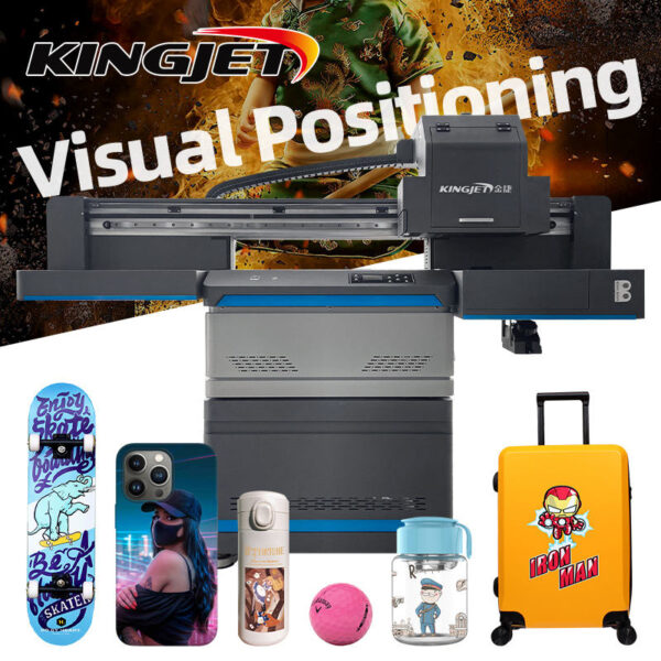 KingJet 6090UV Height Difference UV Printer For Glass/Wood/Ceramic